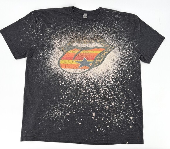 Gildan Tops - Baseball Rock Tongue Shirt Womens 2XL XXL Gray Graphic Print Baseball 80s rock
